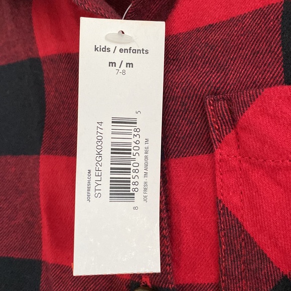 Joe Fresh girls flannel top - Picture 3 of 3